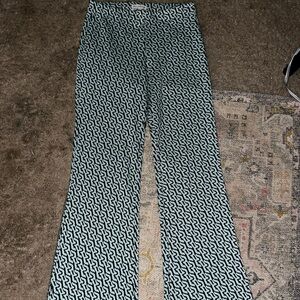 Patterned Black and White Pants